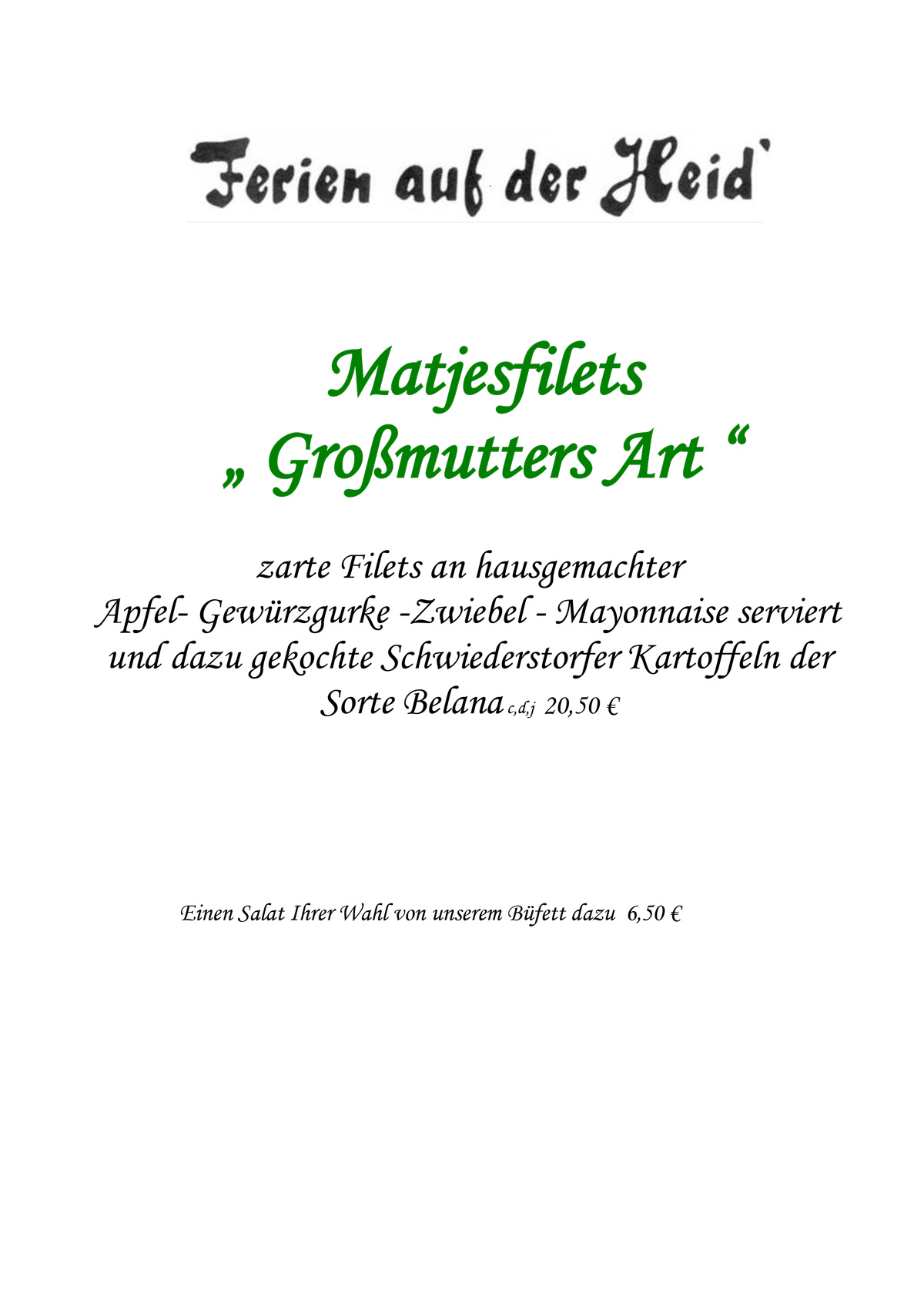 Matjesfilets Großmutters Art