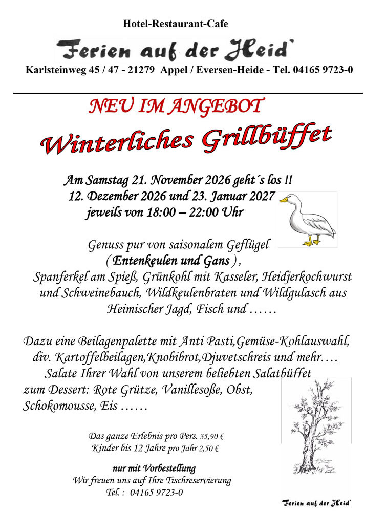 Winterliches Grillb&uuml;ffet